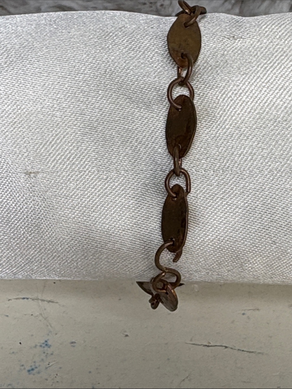 Vintage Oval Link Copper Bracelet. Handmade